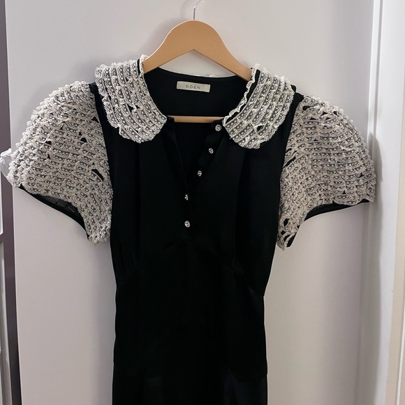 Doen Black Mini Silk Dress - Picture 3 of 3